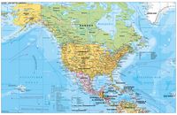 Produktbild: Nord- und Mittelamerika politisch 1 : 90.000 000
