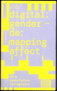 Produktbild: Digital:gender &ndash; de:mapping affect