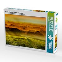Produktbild: CALVENDO Puzzle &Uuml;ber dem Kornfeld geht die Sonne auf | 1000 Teile Lege-Gr&ouml;&szlig;e 64x48cm Foto-Puzzle f&uuml;r gl&uuml;ckliche Stunden