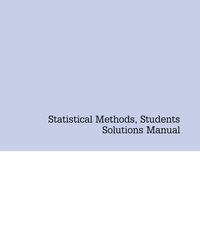 Produktbild: Statistical Methods, Students Solutions Manual (e-only)