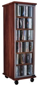 Produktbild: Holz CD DVD Stand Regal Schrank Valenza Glast&uuml;r