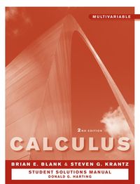 Produktbild: Student Solutions Manual to Accompany Calculus: Multivariable 2e