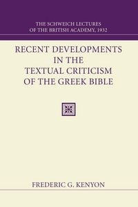 Produktbild: Recent Developments in the Textual Criticism of the Greek Bible
