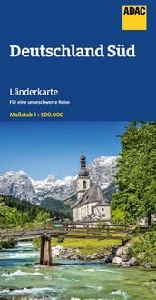 Produktbild: ADAC L&auml;nderkarte Deutschland S&uuml;d 1:500.000