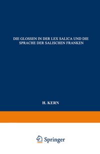 Produktbild: Die Glossen in der Lex Salica und die Sprache der Salischen Franken