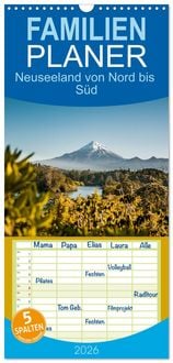 Produktbild: Familienplaner 2026 - Neuseeland von Nord bis S&uuml;d mit 5 Spalten (Wandkalender, 21 x 45 cm) CALVENDO