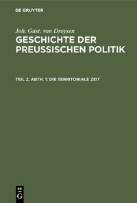 Produktbild: Die territoriale Zeit