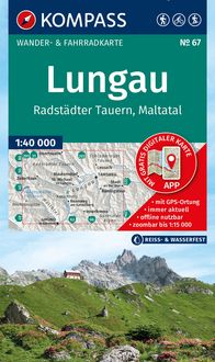 Produktbild: KOMPASS Wanderkarte 67 Lungau, Radst&auml;dter Tauern, Maltatal 1:40.000