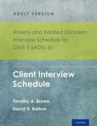 Produktbild: Anxiety and Related Disorders Interview Schedule for Dsm-5 (Adis-5)(R) - Adult Version