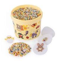 Produktbild: Hama 181-302 - B&uuml;gelperlen Midi 5+, Eimer mit 30.000 St&uuml;ck inkl. Stiftplatten Ostermix