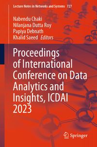 Produktbild: Proceedings of International Conference on Data Analytics and Insights, ICDAI 2023