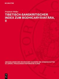 Produktbild: Tibetisch-sanskritischer Index zum Bodhicaryavatara, II