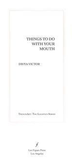 Produktbild: Things To Do W/your Mouth