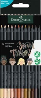 Produktbild: Faber-Castell Buntstifte Black Edition, Skin Tones, 12er Set