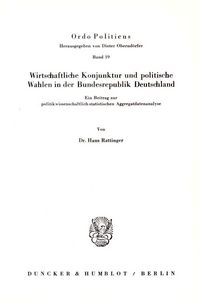 Produktbild: Wirtschaftliche Konjunktur und politische Wahlen in der Bundesrepublik Deutschland.