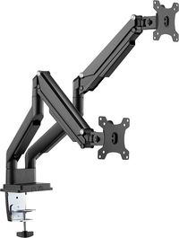 Produktbild: Digitus Monitor-Tischhalterung DA-90395 2 Display(s) 38,1 cm (15") - 81,3 cm (32") Schwarz Drehbar, H&ouml;henverstellbar, Neigbar, Rotierbar, Schwenkbar