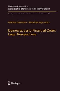 Produktbild: Democracy and Financial Order: Legal Perspectives