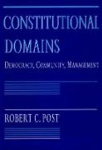 Produktbild: Post, R: Constitutional Domains - Democracy, Community, Mana