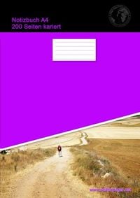 Produktbild: Notizbuch A4 200 Seiten kariert (Softcover Lila)