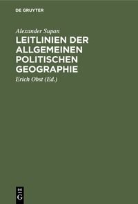 Produktbild: Leitlinien der allgemeinen politischen Geographie