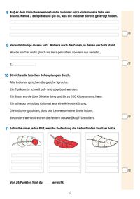 Übungsheft mit Lesetests in Deutsch 3. Klasse