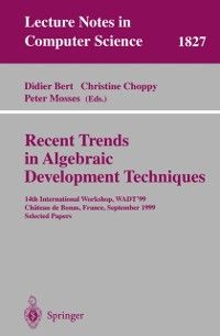 Produktbild: Recent Trends in Algebraic Development Techniques