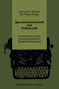 Produktbild: Sprachwissenschaft und Volkskunde