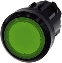 Produktbild: Siemens 3SU10010AB400AA0 3SU1001-0AB40-0AA0 Leuchtdrucktaster Bet&auml;tiger flach, Frontring Kunststoff Gr&uuml;n 1 St.