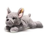 Produktbild: Steiff 076114 - Franz&ouml;sische Bulldogge Brie, liegend, grau, Pl&uuml;sch, 24 cm