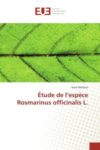 Produktbild: &Eacute;tude de l'esp&egrave;ce Rosmarinus officinalis L.