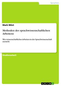 Produktbild: Methoden des sprachwissenschaftlichen Arbeitens