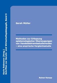 Produktbild: Methoden zur Erfassung epistemologischer &Uuml;berzeugungen von Handelslehramtsstudierenden