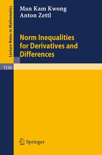 Produktbild: Norm Inequalities for Derivatives and Differences