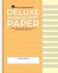 Produktbild: Deluxe Wirebound Super Premium Manuscript Paper Notebook (Gold Cover) - 96-Page Music Staff Paper Notebook - Durable Sheet Music Notebook - Lined Chart Paper Notebook with Notation Guide
