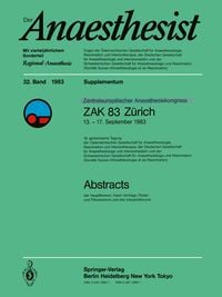 Produktbild: Zentraleurop&ocirc;ischer Anaesthesiekongress ZAK 83 Z&uuml;rich