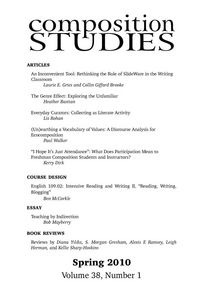 Produktbild: Composition Studies 38.1 (Spring 2010)