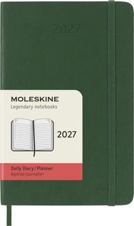 Produktbild: Moleskine 12 Monate Tageskalender 2027, Pocket/A6, 1 Tag = 1 Seite, Weicher Einband, Myrtengr&uuml;n