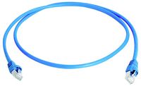 Produktbild: Teleg&auml;rtner 100008172 RJ45 Patchkabel CAT 5e F/UTP 0.5 m Blau Flammwidrig, mit Knickschutzt&uuml;lle 1 St.