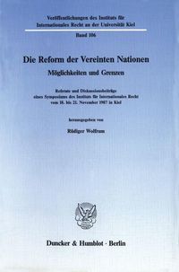Produktbild: Die Reform der Vereinten Nationen.