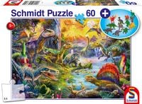 Produktbild: Dinosaurier. Puzzle 60 Teile, mit Add-on (Dinosaurier-Figuren-Set)