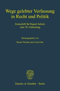 Produktbild: Wege gelebter Verfassung in Recht und Politik.
