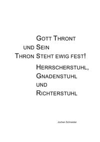 Produktbild: Gott thront und Sein Thron steht ewig fest