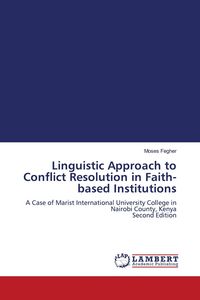 Produktbild: Linguistic Approach to Conflict Resolution in Faith-based Institutions