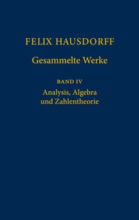 Produktbild: Felix Hausdorff - Gesammelte Werke Band IV