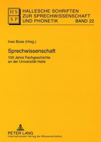 Produktbild: Sprechwissenschaft