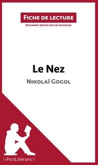 Produktbild: Le Nez de Nikola&iuml; Gogol (Fiche de lecture)