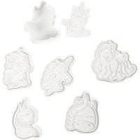 Produktbild: Creativ Company Ausstecher mit Stempelgriff, Einhorn, Gr&ouml;&szlig;e 6-7,5 cm, Wei&szlig;, 6 Stk