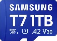 Produktbild: Samsung T7 microSDXC-Karte Retail 1 TB UHS-I U3, A2 Application Performance Class, Class 10, v30 Video Speed Class