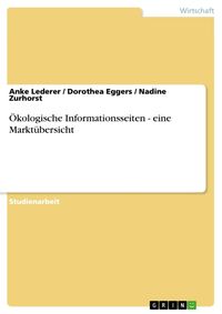 Produktbild: &Ouml;kologische Informationsseiten - eine Markt&uuml;bersicht