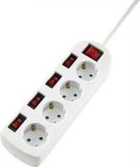 Produktbild: Sygonix SY-4535068 Steckdosenleiste mit Schalter Wei&szlig; Schutzkontakt 1St.